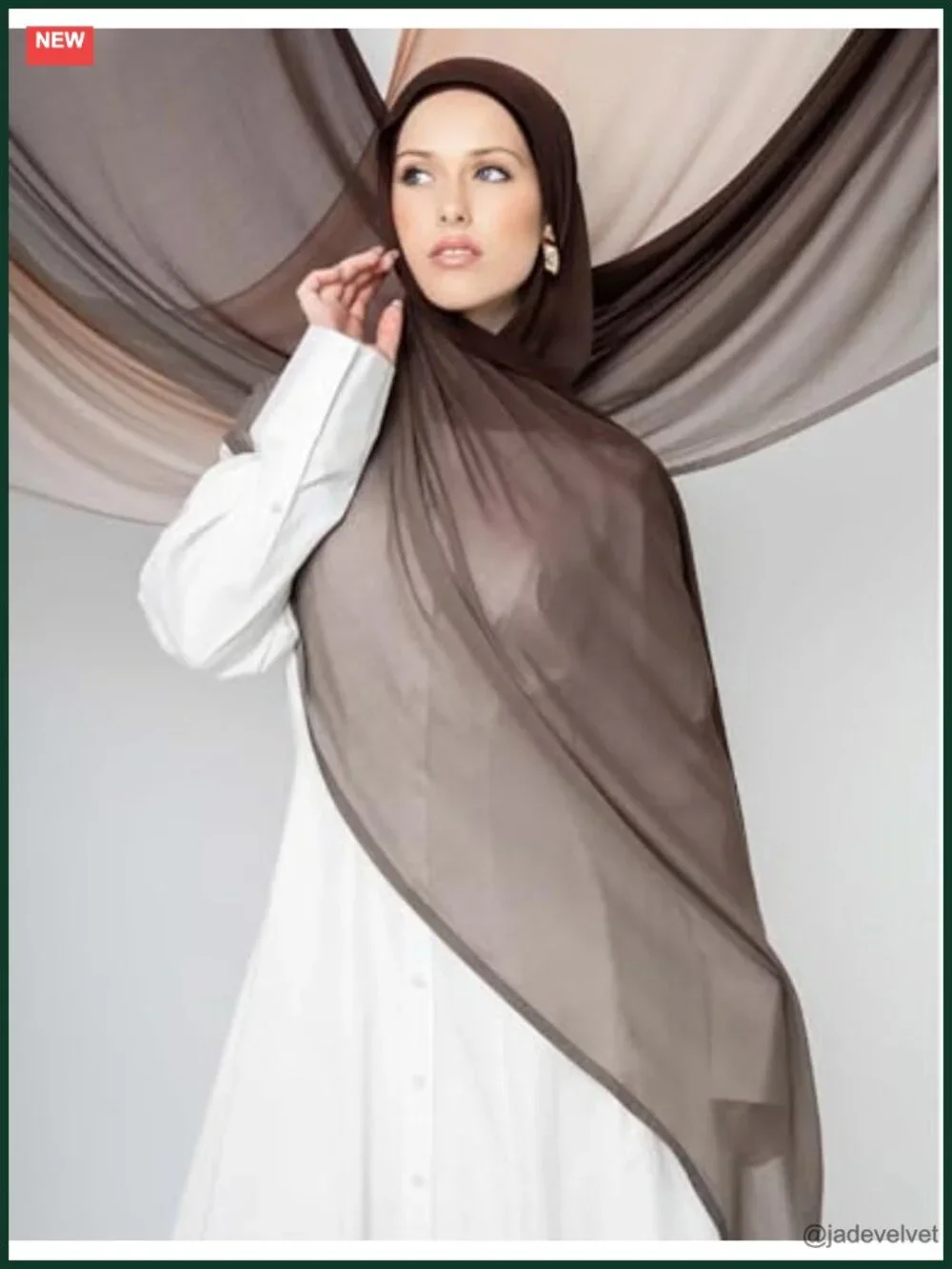 Ombre Modal Hijab Scarf Muslim Soft Lightweight Headscarf